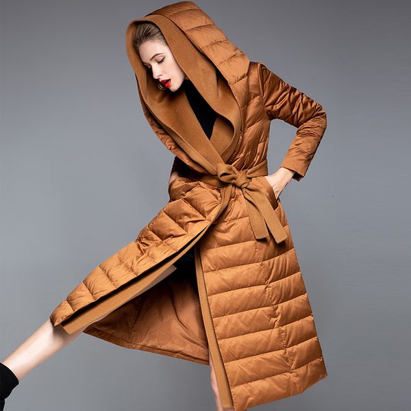 winter 2021 new white duck down parka hooded women thick warm parkas long coat with belt outwear casaco feminino lhx6, Black
winter 2021 new white duck down parka hooded women thick warm parkas long coat with belt outwear casaco feminino lhx6, Black