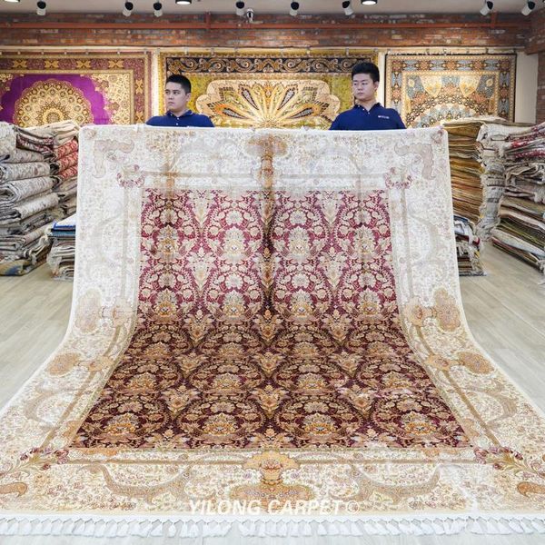 carpets 8.25'x10' large tabriz oriental rug antique red turkish handmade carpet (ywx243a)