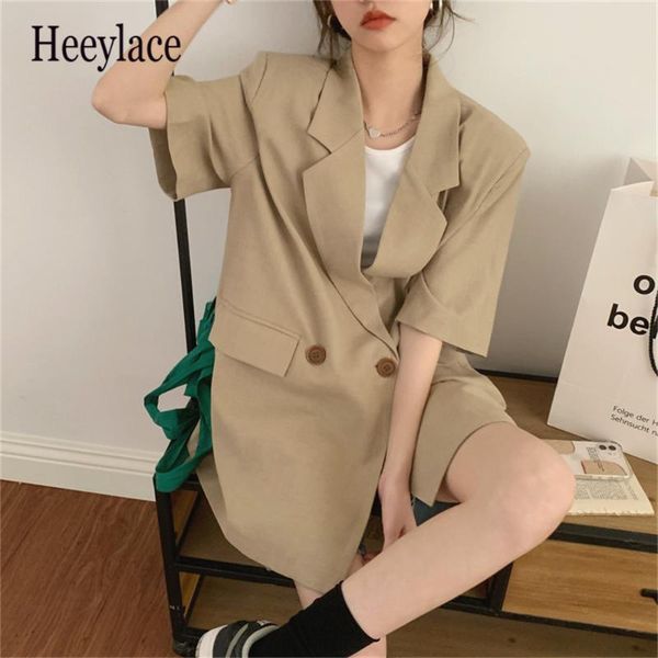 women's suits & blazers stylish short-sleeved ol elegant chic loose short sleeve office lady thin korean feminine women, White;black
women's suits & blazers stylish short-sleeved ol elegant chic loose short sleeve office lady thin korean feminine women, White;black