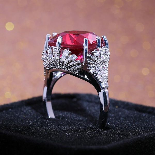 wedding rings wyjzy oversized red zircon women's engagement ring fashion party wearing jewelry, Slivery;golden
wedding rings wyjzy oversized red zircon women's engagement ring fashion party wearing jewelry, Slivery;golden
