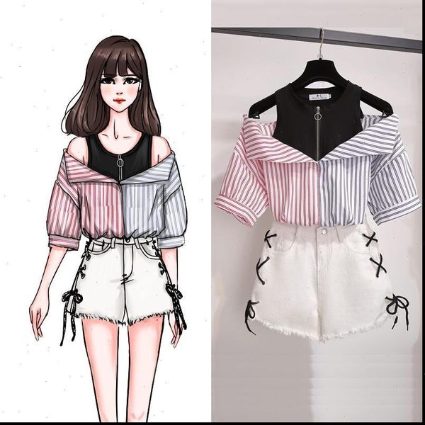 plus size 2 pieces shorts sets sweet korean off shoulder and shorts 2 pieces sets women clothing two pieces outfits, Gray
plus size 2 pieces shorts sets sweet korean off shoulder and shorts 2 pieces sets women clothing two pieces outfits, Gray