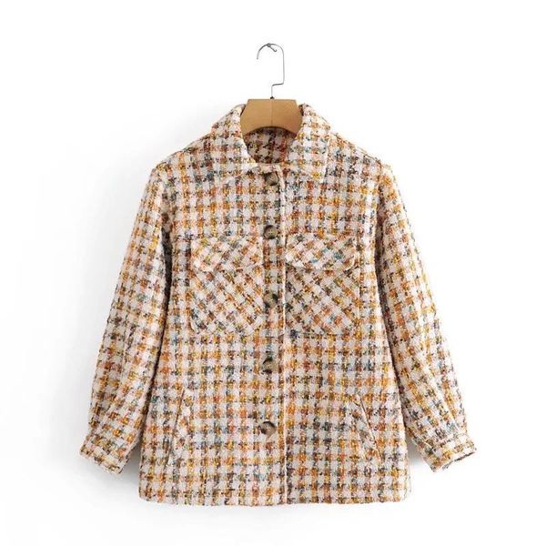 women's jackets autumn yellow plaid blended fabric turn down collar single-breasted pocket long-sleeved jacket casual street style, Black;brown
women's jackets autumn yellow plaid blended fabric turn down collar single-breasted pocket long-sleeved jacket casual street style, Black;brown