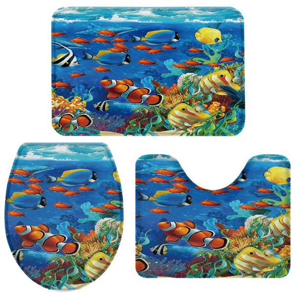 bath accessory set 3 pcs bathroom cartoon undersea world clown fish coral toilet cover mat pedestal rug non-slip
bath accessory set 3 pcs bathroom cartoon undersea world clown fish coral toilet cover mat pedestal rug non-slip