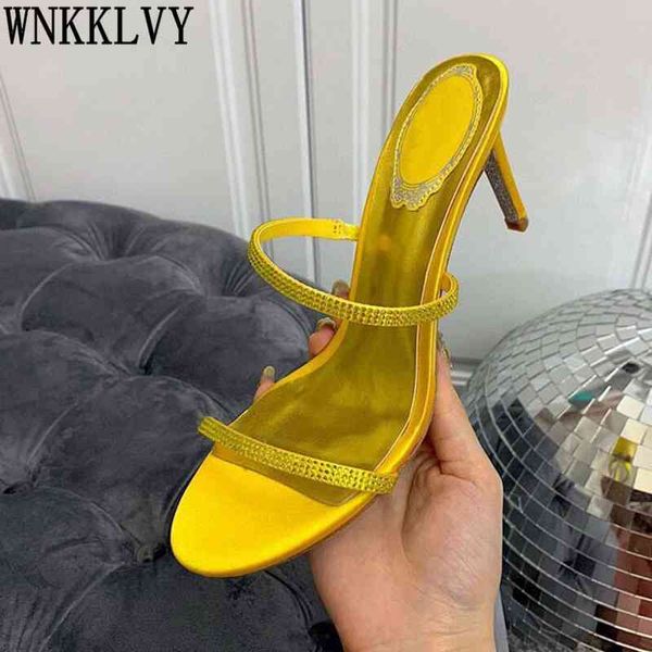 summer thin high heel crystal slippers women silk narrow band candy color sandals party fairy shoes runway sandalias 2021, Black
summer thin high heel crystal slippers women silk narrow band candy color sandals party fairy shoes runway sandalias 2021, Black