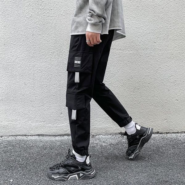 men's pants fashion leisure england style street attire multiple pockets pure cotton jogger sports loose long pant, Black
men's pants fashion leisure england style street attire multiple pockets pure cotton jogger sports loose long pant, Black