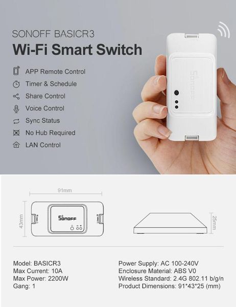 smart home control sonoff basic r3 switch wifi wireless remote via ewelink app lan vocie work with alexa google
smart home control sonoff basic r3 switch wifi wireless remote via ewelink app lan vocie work with alexa google
