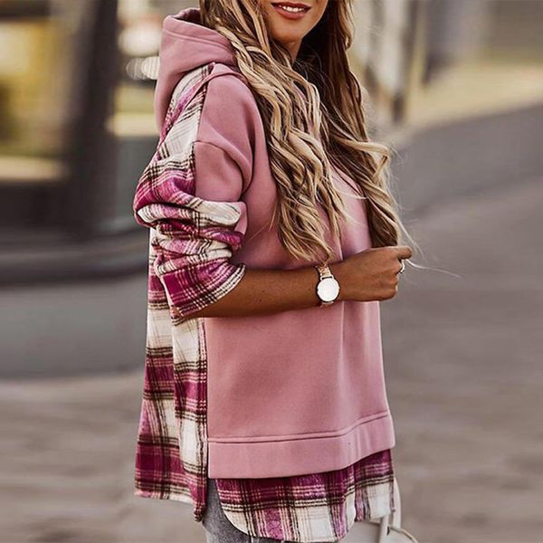 new 2021 spring winter hooded pullover women plaid print patchwork hoodie sweatshirt vintage loose long sleeve streetwear hu5c, Black
new 2021 spring winter hooded pullover women plaid print patchwork hoodie sweatshirt vintage loose long sleeve streetwear hu5c, Black