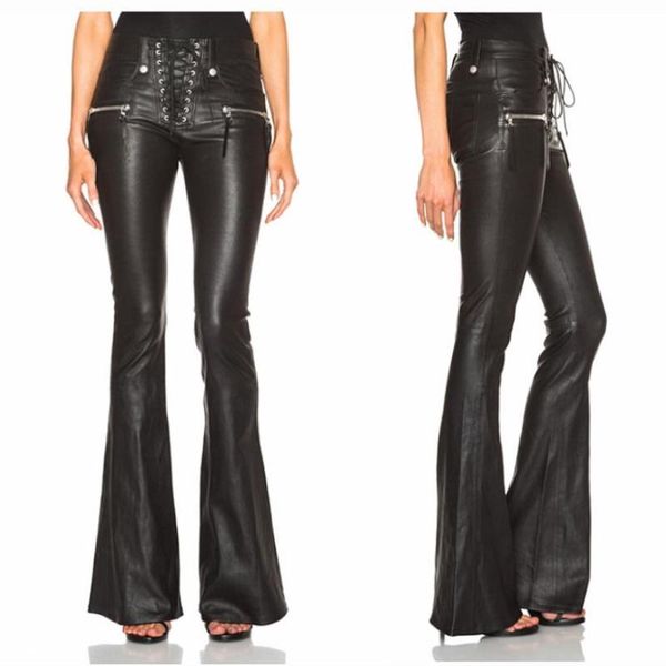 women's pants & capris drawstring slim hip bag big boot cut women fashion trousers 2021 water wash pu lacing leather punk, Black;white
women's pants & capris drawstring slim hip bag big boot cut women fashion trousers 2021 water wash pu lacing leather punk, Black;white