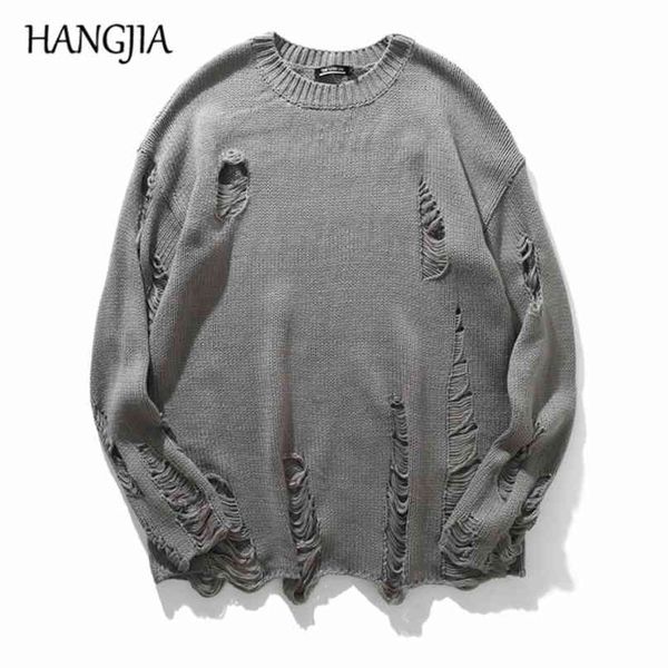 wash hole ripped knit sweaters men women streetwear hip hop pullovers jumper fashion oversized all-match men winter clothes 210820, White;black
wash hole ripped knit sweaters men women streetwear hip hop pullovers jumper fashion oversized all-match men winter clothes 210820, White;black