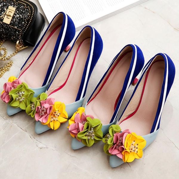 dress shoes fairy blue leather patchwork 3d flower pumps pointed toe ladies cup heel wedding mixed color floral banquet, Black
dress shoes fairy blue leather patchwork 3d flower pumps pointed toe ladies cup heel wedding mixed color floral banquet, Black