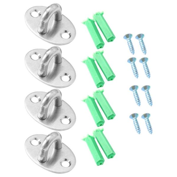 hooks & rails 4pcs stainless steel pad eye plate u silver ceiling with accessories
hooks & rails 4pcs stainless steel pad eye plate u silver ceiling with accessories