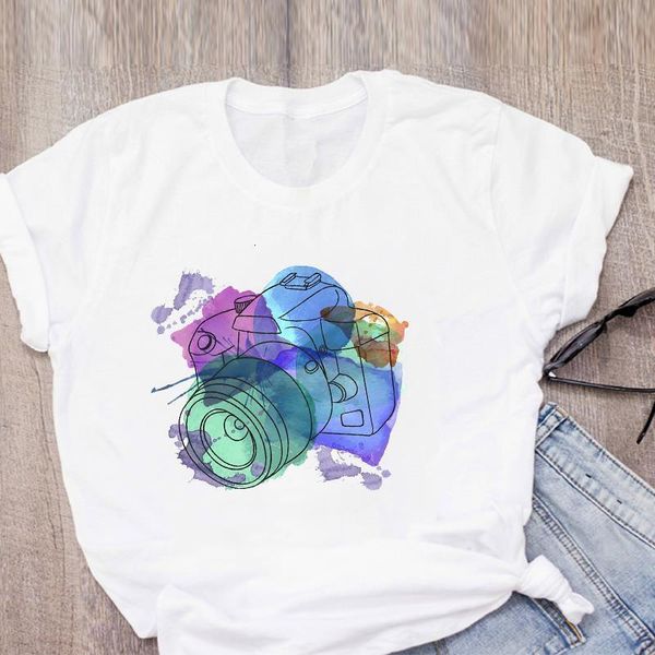 women graphic camera watercolor vintage fashion print summer t-shirt shirt lady clothes womens clothing tee female t shirt, White
women graphic camera watercolor vintage fashion print summer t-shirt shirt lady clothes womens clothing tee female t shirt, White