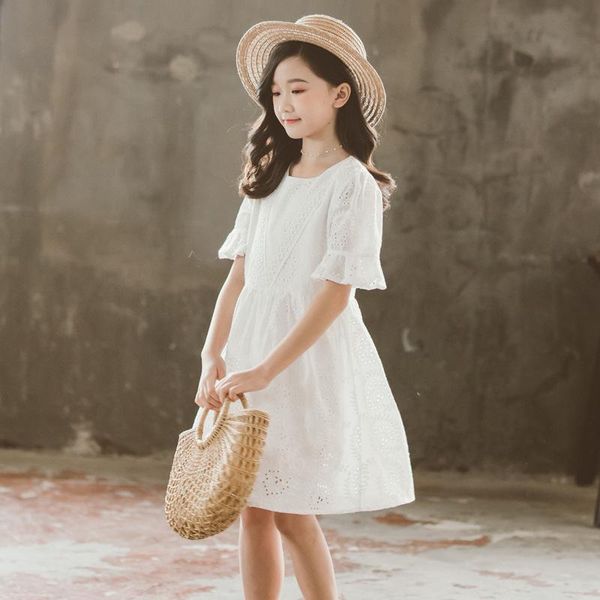girl's dresses yourseason korean style teen girls white embroidered princess dress children cotton casual elegant 2021 summer spring, Red;yellow
girl's dresses yourseason korean style teen girls white embroidered princess dress children cotton casual elegant 2021 summer spring, Red;yellow