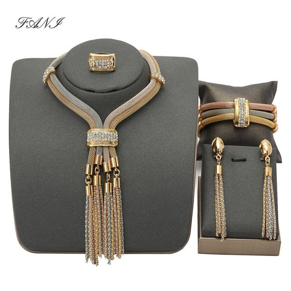 earrings & necklace fani african woman bridal jewelry set wholesale classic wedding dubai gold colorful bracelet ring, Silver
earrings & necklace fani african woman bridal jewelry set wholesale classic wedding dubai gold colorful bracelet ring, Silver