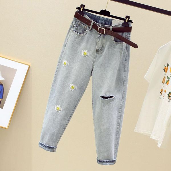 women's jeans 2021 spring summer korea fashion women casual denim harem pants flower embroidery loose ripped plus size 5xl s722, Blue
women's jeans 2021 spring summer korea fashion women casual denim harem pants flower embroidery loose ripped plus size 5xl s722, Blue