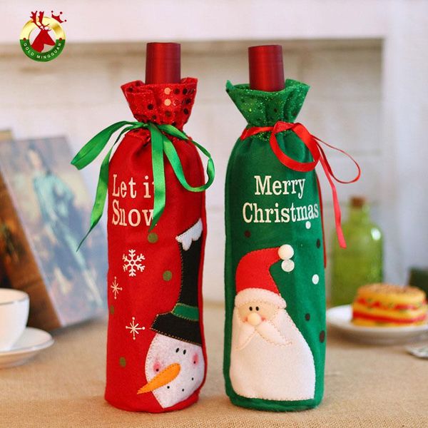christmas decorations for home santa claus and smowman wine bottle cover bag adults kids xmas decoration hat caps
christmas decorations for home santa claus and smowman wine bottle cover bag adults kids xmas decoration hat caps