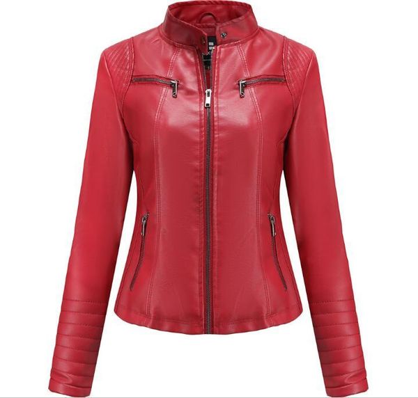women's leather & faux european and american fall/winter fashion stand-up collar 5 colors plus size slim jacket short pu motorcycle jac, Black
women's leather & faux european and american fall/winter fashion stand-up collar 5 colors plus size slim jacket short pu motorcycle jac, Black