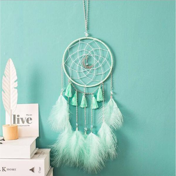 decorative objects & figurines 1pc mood hand knitted dreams catcher wind chimes hanging ornament romantic creative wall hanging#c
decorative objects & figurines 1pc mood hand knitted dreams catcher wind chimes hanging ornament romantic creative wall hanging#c