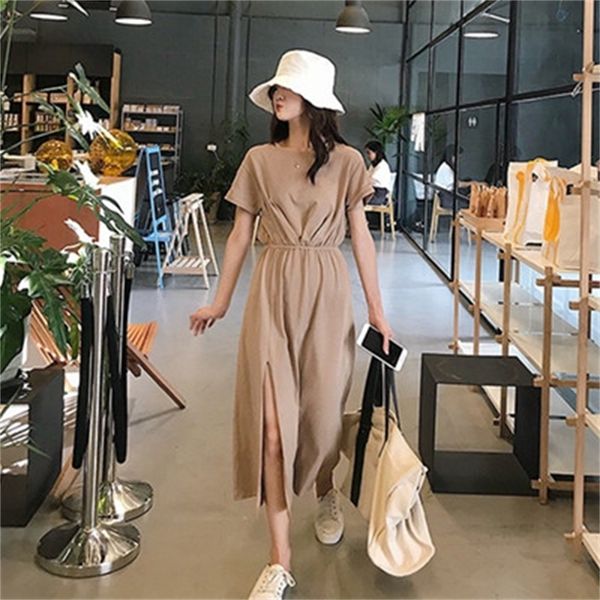 new 2021 fashion summer ladies cotton a-line split mid-length o-neck slim waist elegant short sleeve women 5n9h, Black;gray
new 2021 fashion summer ladies cotton a-line split mid-length o-neck slim waist elegant short sleeve women 5n9h, Black;gray