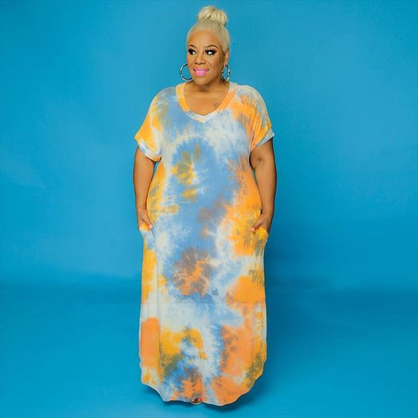 plus size xl 5xl women dresses tie dye print v neck short sleeve slim maxi dress fashion streetwear long vestidos, Black;gray
plus size xl 5xl women dresses tie dye print v neck short sleeve slim maxi dress fashion streetwear long vestidos, Black;gray