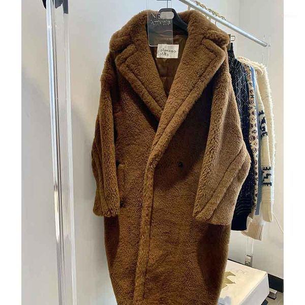 women 2021 winter long coat teddy bear double breasted alpaca wool fur outwear loose-style fashion 12 colors women's & blends, Black
women 2021 winter long coat teddy bear double breasted alpaca wool fur outwear loose-style fashion 12 colors women's & blends, Black