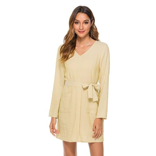casual dresses vintage women dress long sleeve female v-neck autumn 2021 winter waistband elegant zipper solid vestidos, Black;gray
casual dresses vintage women dress long sleeve female v-neck autumn 2021 winter waistband elegant zipper solid vestidos, Black;gray