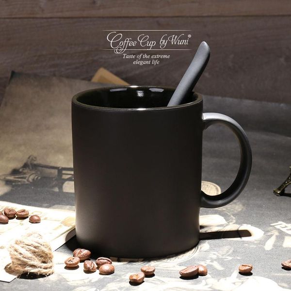 mugs wuni european creative black matte large capacity mark cup frosted simple coffee ceramic water with spoon
mugs wuni european creative black matte large capacity mark cup frosted simple coffee ceramic water with spoon