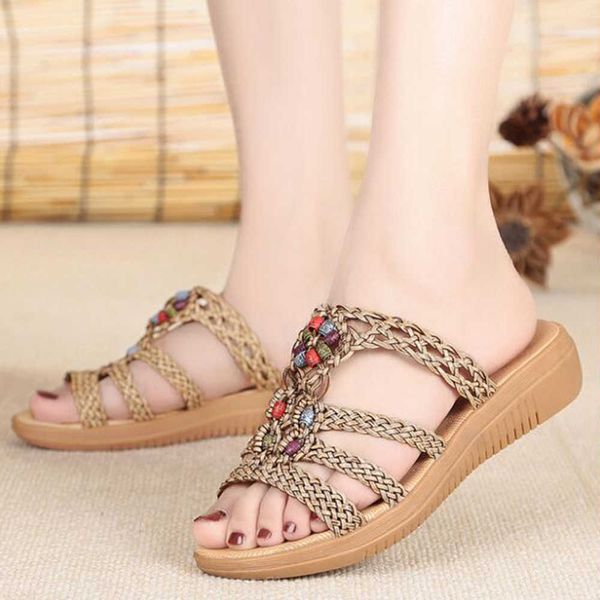 women national style summer sandals indoor outdoor flip-flops beach shoes lady platform weave slipper sh314 210625, Black
women national style summer sandals indoor outdoor flip-flops beach shoes lady platform weave slipper sh314 210625, Black