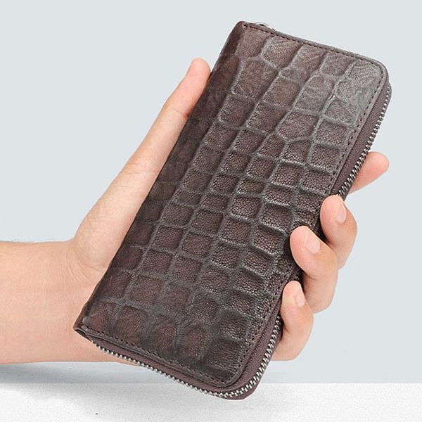 wallets handmade wallet retro male long purse genuine leather clutch bag soft ruched sheepskin men handbags zipper men's cartera, Red;black
wallets handmade wallet retro male long purse genuine leather clutch bag soft ruched sheepskin men handbags zipper men's cartera, Red;black