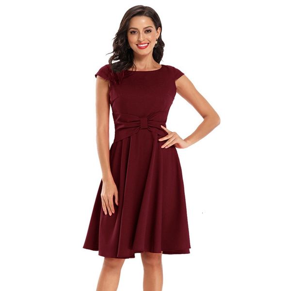 2021 new spring summer women bow casual elegant a-line solid ladies slim office party flare swing work es b3lx, Black;gray
2021 new spring summer women bow casual elegant a-line solid ladies slim office party flare swing work es b3lx, Black;gray