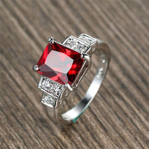 cluster rings charm female crystal red stone ring minimalist silver color wedding for women vintage zircon square engagement, Golden;silver
cluster rings charm female crystal red stone ring minimalist silver color wedding for women vintage zircon square engagement, Golden;silver