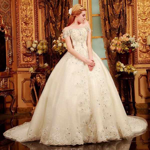 2021 new real p princess es with lace sequins luxury crystal bridal ball off the shoulder wedding gown 6bry, White
2021 new real p princess es with lace sequins luxury crystal bridal ball off the shoulder wedding gown 6bry, White