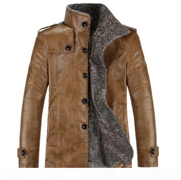 pu mens jackets winter thick long mens coat solid color stand collar plus size man jackets fashion homme outerwear with zipper, Black;brown
pu mens jackets winter thick long mens coat solid color stand collar plus size man jackets fashion homme outerwear with zipper, Black;brown