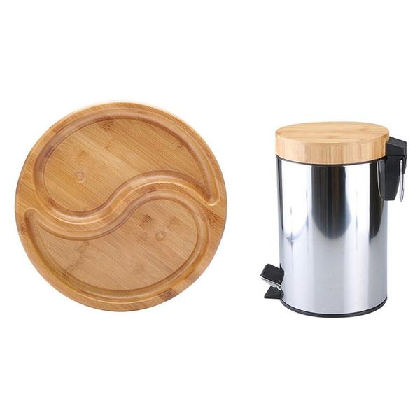 waste bins wooden round fruit tray multi-grid platter & 3l stainless steel rubbish bin step trash can
waste bins wooden round fruit tray multi-grid platter & 3l stainless steel rubbish bin step trash can