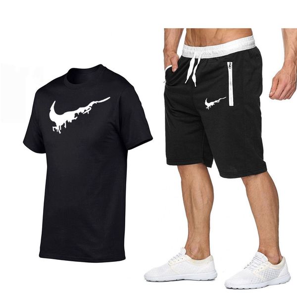 men's track suit summer clothes sportswear two-piece t-shirt shorts brand track suit men's clothing, Gray
men's track suit summer clothes sportswear two-piece t-shirt shorts brand track suit men's clothing, Gray