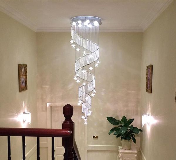 led modern simple compound stair chandelier villa revolving staircase loft apartment crystal chandelier long
led modern simple compound stair chandelier villa revolving staircase loft apartment crystal chandelier long