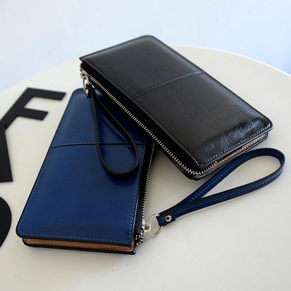 vintage womens oil wax leather zipper clutch wallet ladies wristband simple card holder female large capacity coin purse, Red;black
vintage womens oil wax leather zipper clutch wallet ladies wristband simple card holder female large capacity coin purse, Red;black