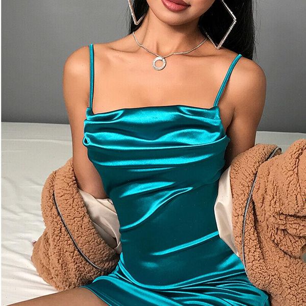 womens spaghetti strap vintage summer draped satin silk bodycon slim party evening mini dress drop shipping, Black;gray
womens spaghetti strap vintage summer draped satin silk bodycon slim party evening mini dress drop shipping, Black;gray