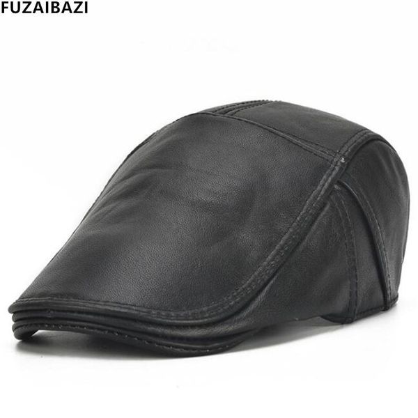 berets fuzaibazi genuine leather hat for men autumn winter fashion thermal cowhide adjustable size leisure tongue cap, Blue;gray
berets fuzaibazi genuine leather hat for men autumn winter fashion thermal cowhide adjustable size leisure tongue cap, Blue;gray
