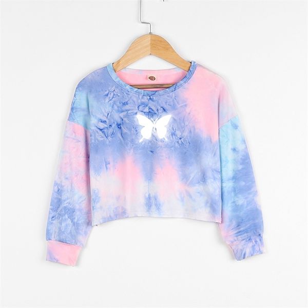 spring new arrived girls t shirts cotton tie-dye long sleeve luminous butterfly pattern t-shirt teen clothing fashion girls 210306, Blue
spring new arrived girls t shirts cotton tie-dye long sleeve luminous butterfly pattern t-shirt teen clothing fashion girls 210306, Blue