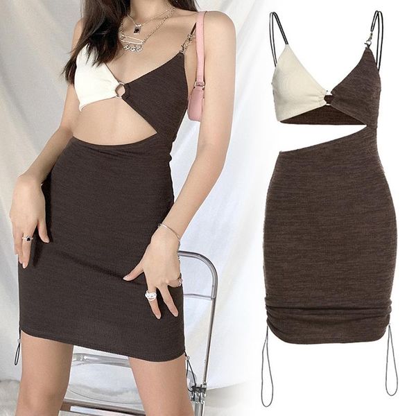 casual dresses women's v-neck spaghetti strap backless sleeveless dress color contrast sling for summer ll@17, Black;gray
casual dresses women's v-neck spaghetti strap backless sleeveless dress color contrast sling for summer ll@17, Black;gray