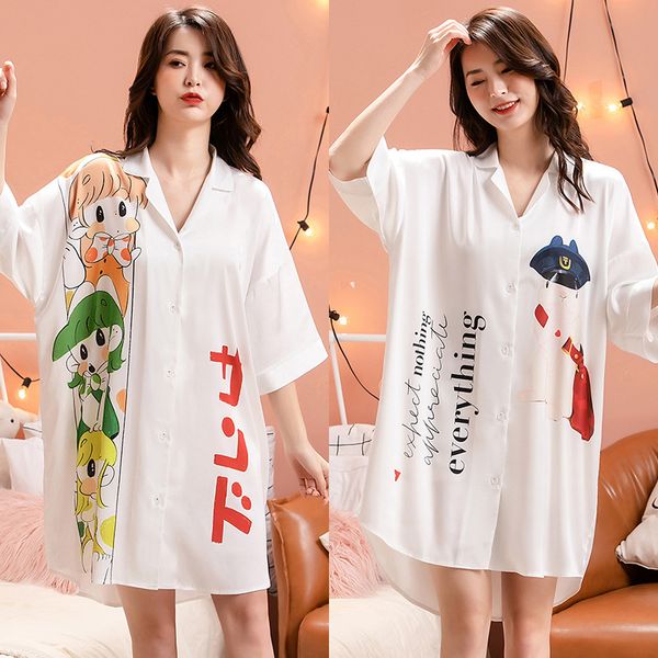 yaoting pajamas ladies summer satin chiffon v-neck shirt skirt printed cartoon nightdress 2275, Black;red
yaoting pajamas ladies summer satin chiffon v-neck shirt skirt printed cartoon nightdress 2275, Black;red