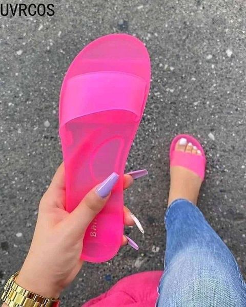 2021 women's slippers transparent upper fashion wild trend outdoor open-toed flat bottom casual home bathroom slippers, Black
2021 women's slippers transparent upper fashion wild trend outdoor open-toed flat bottom casual home bathroom slippers, Black