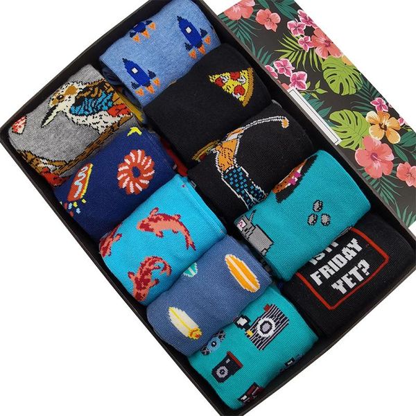 men's socks 10 pairs/pack casual personality design men woman cotton fashion fun funny hip hop streetwear trend happy, Black
men's socks 10 pairs/pack casual personality design men woman cotton fashion fun funny hip hop streetwear trend happy, Black