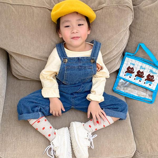 spring 2021 new solid color casual denim overalls girls boys fashion loose bib pants, Blue
spring 2021 new solid color casual denim overalls girls boys fashion loose bib pants, Blue