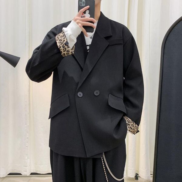 men's suits & blazers leisure suit jackets loose casual coat fashion business formal leopard print western-style clothes, White;black
men's suits & blazers leisure suit jackets loose casual coat fashion business formal leopard print western-style clothes, White;black