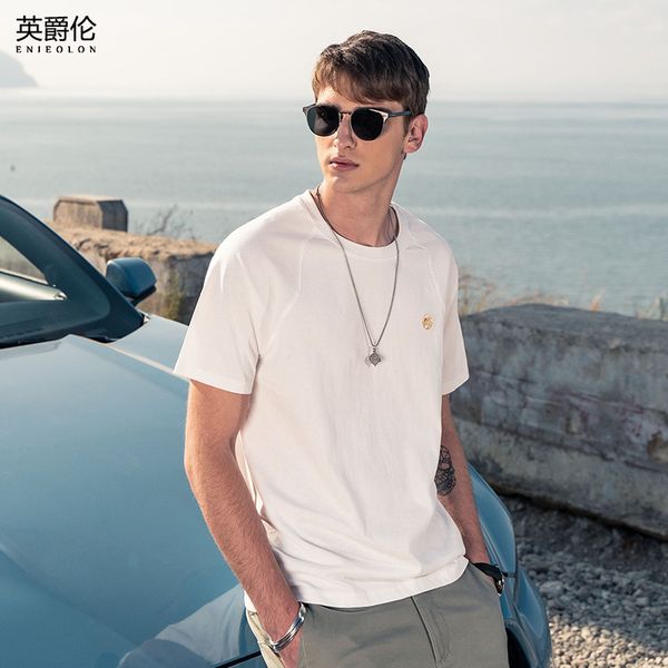summer men's t-shirts clothes simplicity 100% cotton men short sleeved t-shirt casual embroidery print, White;black
summer men's t-shirts clothes simplicity 100% cotton men short sleeved t-shirt casual embroidery print, White;black