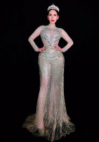 women stage net yarn rhinestones dress stage wear big stretch one-piece dress singer evening performance skinny long dress, Black;red
women stage net yarn rhinestones dress stage wear big stretch one-piece dress singer evening performance skinny long dress, Black;red
