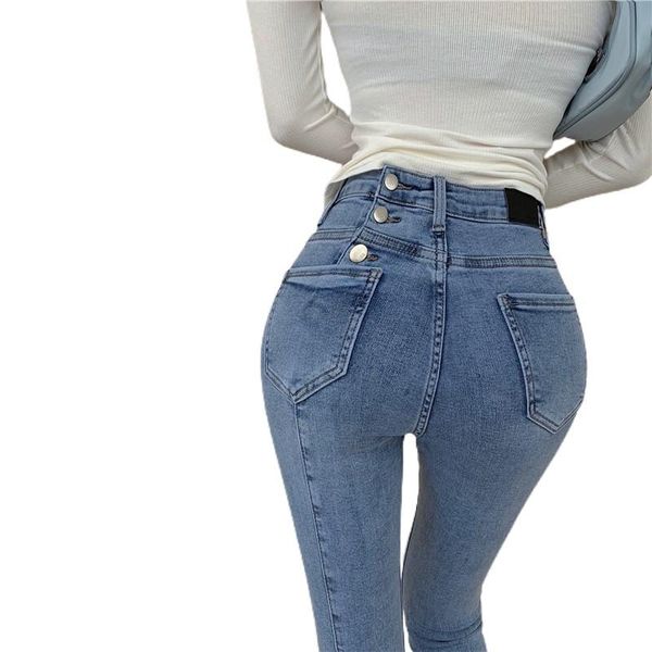 women's jeans real price fashion korean version of chic slim high waist simple stretch pencil pants, Blue
women's jeans real price fashion korean version of chic slim high waist simple stretch pencil pants, Blue