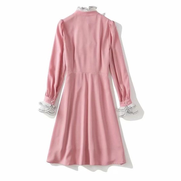 casual dresses sweet pink dress 2021 spring summer party club women ruffle patchwork tunic buttons deco long sleeve designer clothes, Black;gray
casual dresses sweet pink dress 2021 spring summer party club women ruffle patchwork tunic buttons deco long sleeve designer clothes, Black;gray